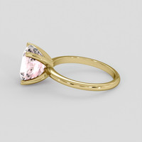 3.78 Ct. Pink Kunzite Ring, 18K Yellow Gold 4
