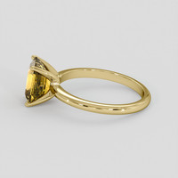 3.01 Ct. Yellowish Brown Zircon Ring, 18K Yellow Gold 4