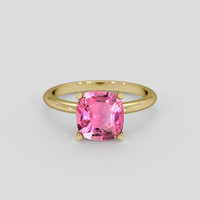 2.25 Ct. Pink Tourmaline Ring, 18K Yellow Gold 1