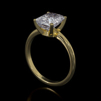 2.00 Ct. Gemstone Ring, 18K Yellow Gold 2