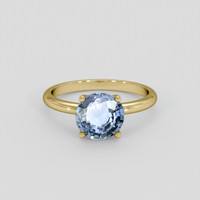 2.30 Ct. Greyish Blue Spinel Ring, 18K Yellow Gold 1