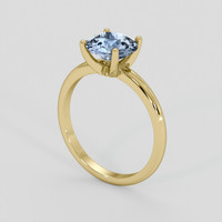 2.30 Ct. Greyish Blue Spinel Ring, 18K Yellow Gold 2