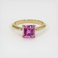 2.04 Ct. Purplish Pink Sapphire Ring, 18K Yellow Gold 1