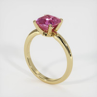 2.04 Ct. Purplish Pink Sapphire Ring, 18K Yellow Gold 2