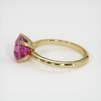 2.04 Ct. Purplish Pink Sapphire Ring, 18K Yellow Gold 4