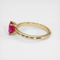 0.85 Ct. Pink Sapphire Ring, 18K Yellow Gold 4