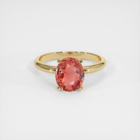 2.50 Ct. Padparadscha Sapphire Ring, 18K Yellow Gold 1