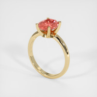 2.50 Ct. Padparadscha Sapphire Ring, 18K Yellow Gold 2