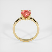 2.50 Ct. Padparadscha Sapphire Ring, 18K Yellow Gold 3