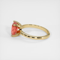 2.50 Ct. Padparadscha Sapphire Ring, 18K Yellow Gold 4