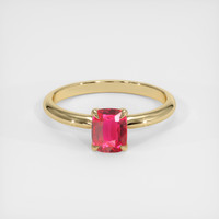 1.02 Ct. Ruby Ring, 18K Yellow Gold 1