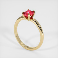 1.02 Ct. Ruby Ring, 18K Yellow Gold 2