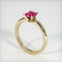 0.80 Ct. Ruby Ring, 18K Yellow Gold 2