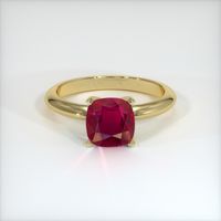 2.76 Ct. Ruby Ring, 18K Yellow Gold 1