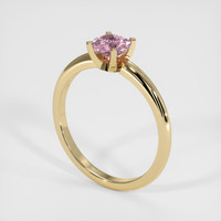 0.94 Ct. Pink Sapphire Ring, 18K Yellow Gold 2