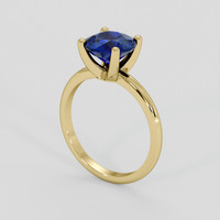 1.56 Ct. Blue Sapphire Ring, 18K Yellow Gold 2