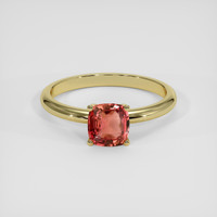 1.16 Ct. Padparadscha Sapphire Ring, 18K Yellow Gold 1