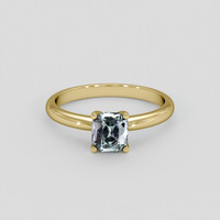 1.29 Ct. Bluish Green Sapphire Ring, 18K Yellow Gold 1