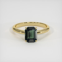 2.04 Ct. Green Sapphire Ring, 18K Yellow Gold 1