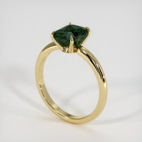 2.04 Ct. Green Sapphire Ring, 18K Yellow Gold 2