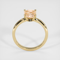 2.01 Ct. Peach Sapphire Ring, 18K Yellow Gold 3