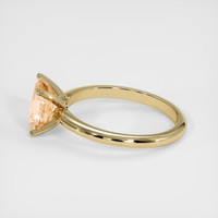 2.01 Ct. Peach Sapphire Ring, 18K Yellow Gold 4