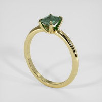 0.93 Ct. Green Sapphire Ring, 18K Yellow Gold 2