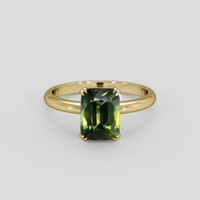 3.18 Ct. Bi Color Sapphire Ring, 18K Yellow Gold 1