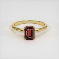 1.68 Ct. Orangish Brown Sapphire Ring, 18K Yellow Gold 1