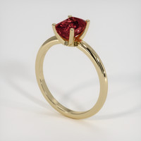 1.68 Ct. Orangish Brown Sapphire Ring, 18K Yellow Gold 2
