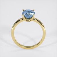 2.54 Ct. Greenish Blue Sapphire Ring, 18K Yellow Gold 3