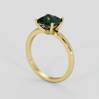 2.07 Ct. Green Sapphire Ring, 18K Yellow Gold 2