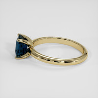 1.62 Ct. Greenish Blue Sapphire Ring, 18K Yellow Gold 4