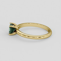 0.90 Ct. Green Sapphire Ring, 18K Yellow Gold 4