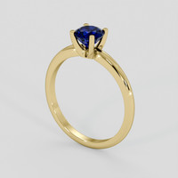 0.82 Ct. Blue Sapphire Ring, 18K Yellow Gold 2