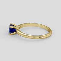 0.82 Ct. Blue Sapphire Ring, 18K Yellow Gold 4