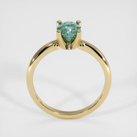 1.20 Ct. Bluish Green Sapphire Ring, 18K Yellow Gold 3