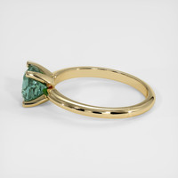 1.20 Ct. Bluish Green Sapphire Ring, 18K Yellow Gold 4