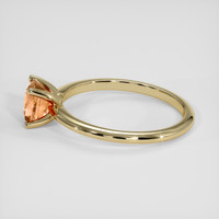 1.17 Ct. Peach Sapphire Ring, 18K Yellow Gold 4