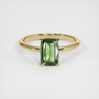 1.52 Ct. Green Sapphire Ring, 18K Yellow Gold 1