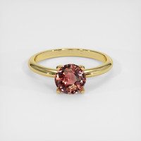 1.53 Ct. Padparadscha Sapphire Ring, 18K Yellow Gold 1