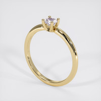 0.29 Ct. White Sapphire Ring, 18K Yellow Gold 2