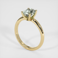 1.40 Ct. Bluish Green Sapphire Ring, 18K Yellow Gold 2