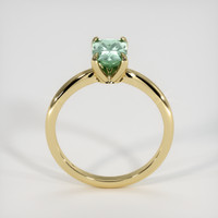 1.17 Ct. Bluish Green Sapphire Ring, 18K Yellow Gold 3