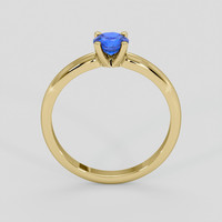 0.51 Ct. Blue Sapphire Ring, 18K Yellow Gold 3