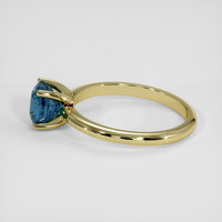1.54 Ct. Greenish Blue Sapphire Ring, 18K Yellow Gold 4
