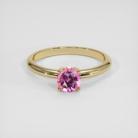 1.16 Ct. Pink Sapphire Ring, 18K Yellow Gold 1