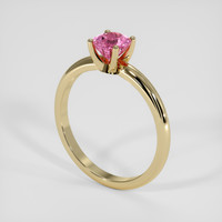 1.16 Ct. Pink Sapphire Ring, 18K Yellow Gold 2