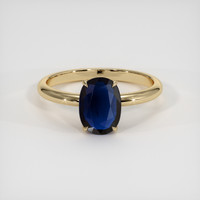 1.49 Ct. Blue Sapphire Ring, 18K Yellow Gold 1