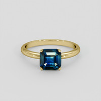 1.55 Ct. Bi Color / Parti Sapphire Ring, 18K Yellow Gold 1